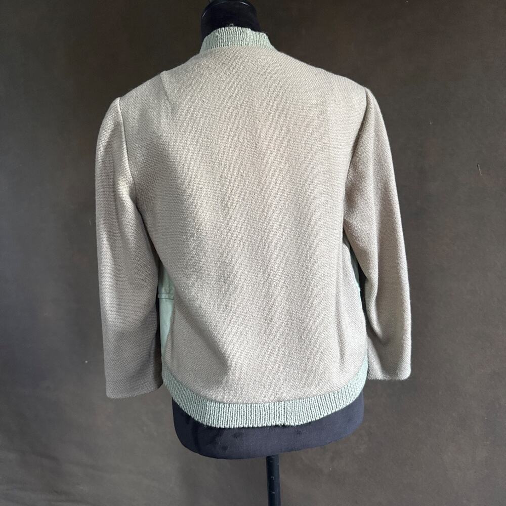 Susan Thomas x Joseph Magnin Leather & Knit Vintage Jacket, Women's M-L - Picture 9 of 10